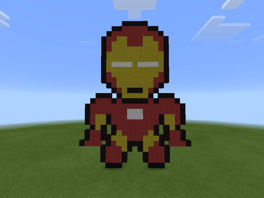 Iron Man Pixel Art Minecraft
