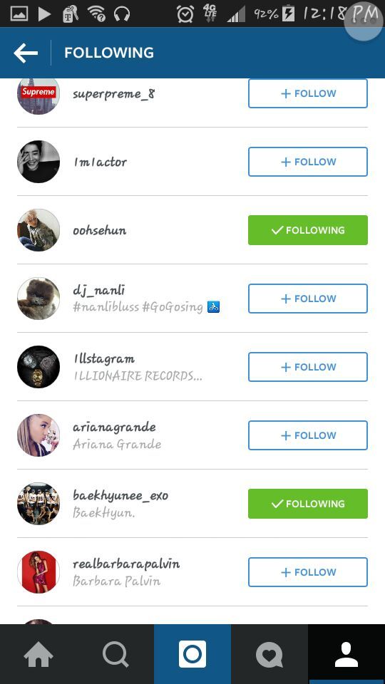 i checked his instagram he is following all of the other members who have instagram but not tao - tao instagram following