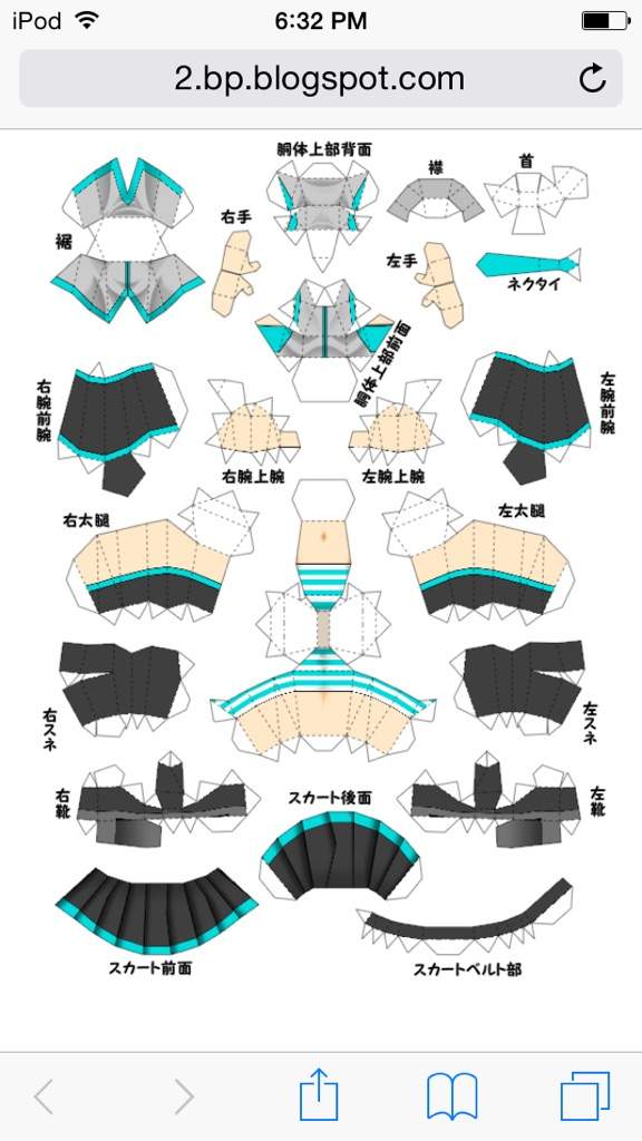 Miku Papercraft Template