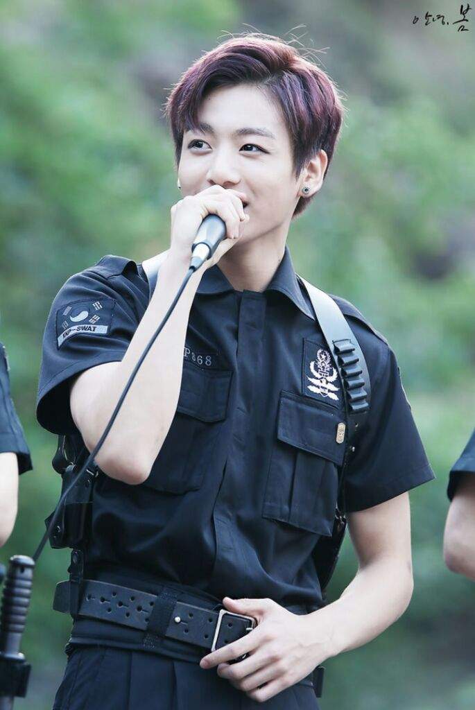 Kookie Oppa and JungKook Policeman | K-Pop Amino