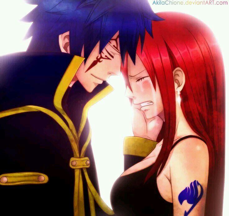 Erza and Jellal. 