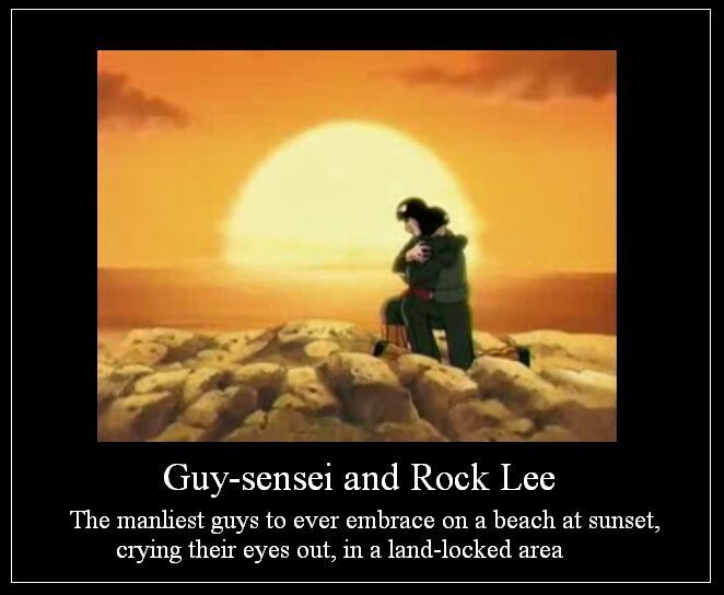 Rock Lee and Guy Sensei.