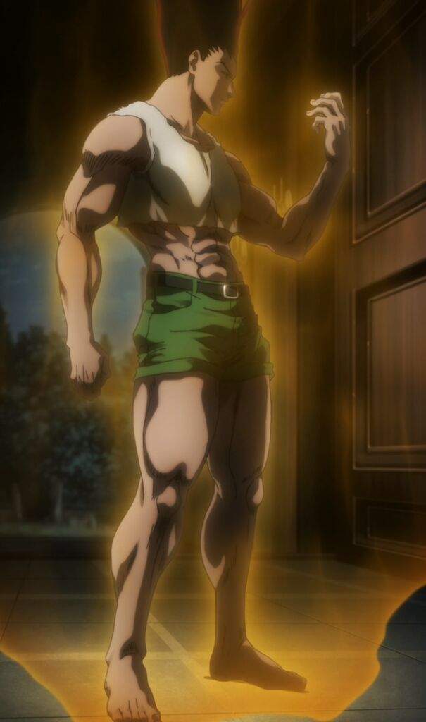 Eight gates guy vs gon (adult form) .