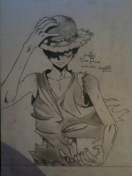 One Of My Old Luffy Drawings Anime Amino