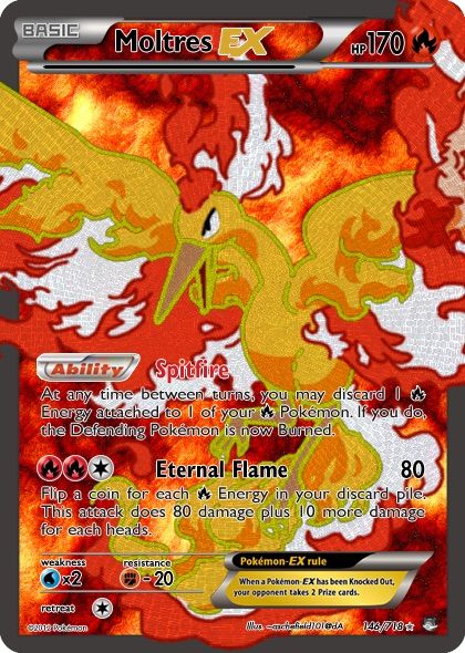 Custom Card Review Part 2 Moltres Ex Full Art Pokemon Amino