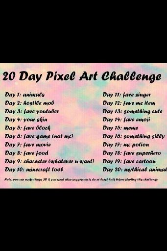 20 Day Pixel Art Challenge [Day 1] | Minecraft Amino