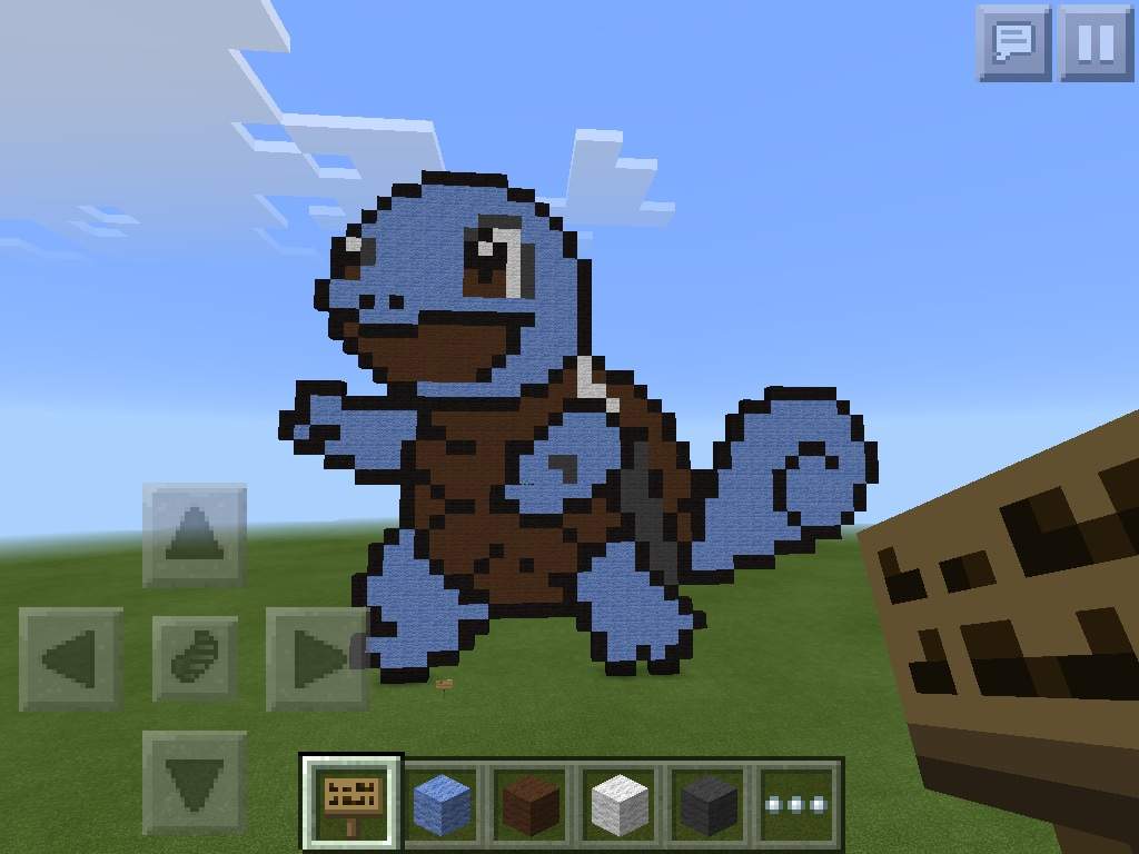 pixel art of squirtle minecraft amino