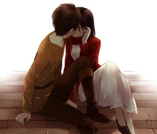 eren jaeger and mikasa ackerman kiss