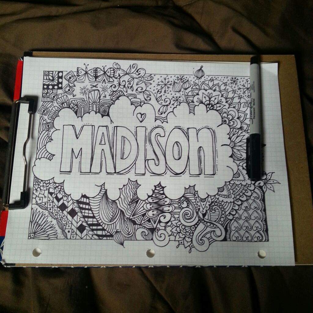 Custom Name Doodle Madison Art Amino