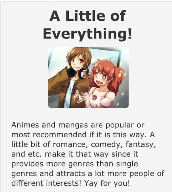 What Is Your Variety Anime Score [Updated] Which anime genre type are you? | Anime Amino