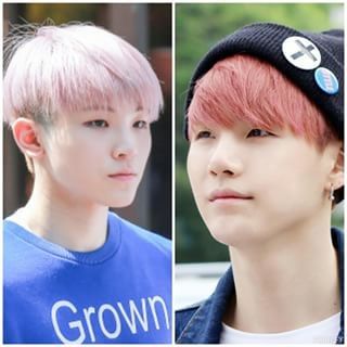 Image result for BTS's Suga and Seventeen's Woozi
