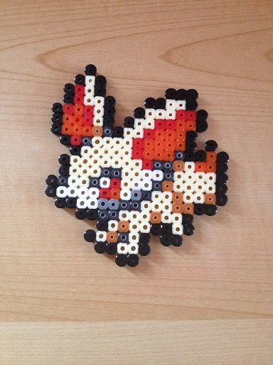 Emolga pixel art (with beads) | Pokémon Amino