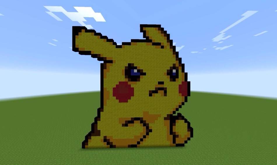 Pikachu Pixel Art Pokémon Minecraft Amino