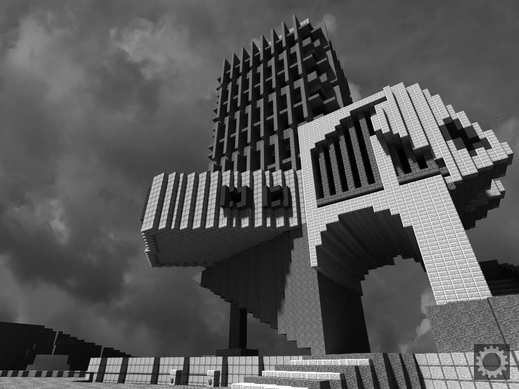 Art Exhibit Shows Off Brutalist Minecraft Builds | Minecraft Amino