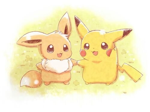 Pikachu and Eevee♡ | Anime Amino