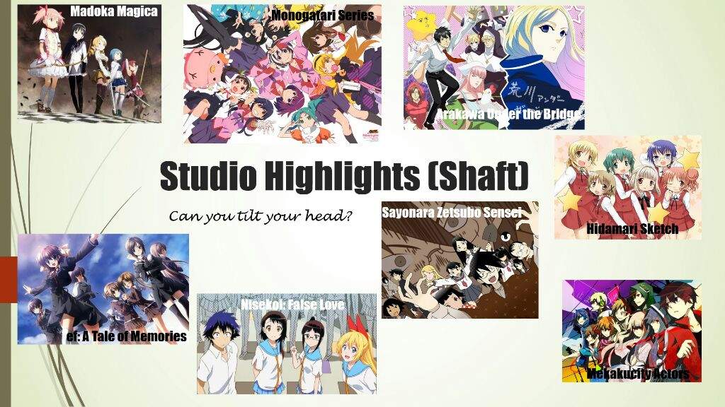 Studio Spotlight (Shaft) | Anime Amino