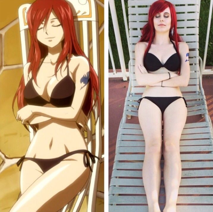 I cosplayed bikini Erza Scarlet from Fairy Tail at Colossalcon 2014! 