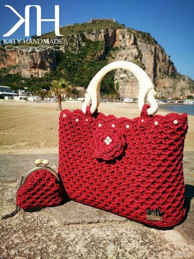 katy handmade crochet bag