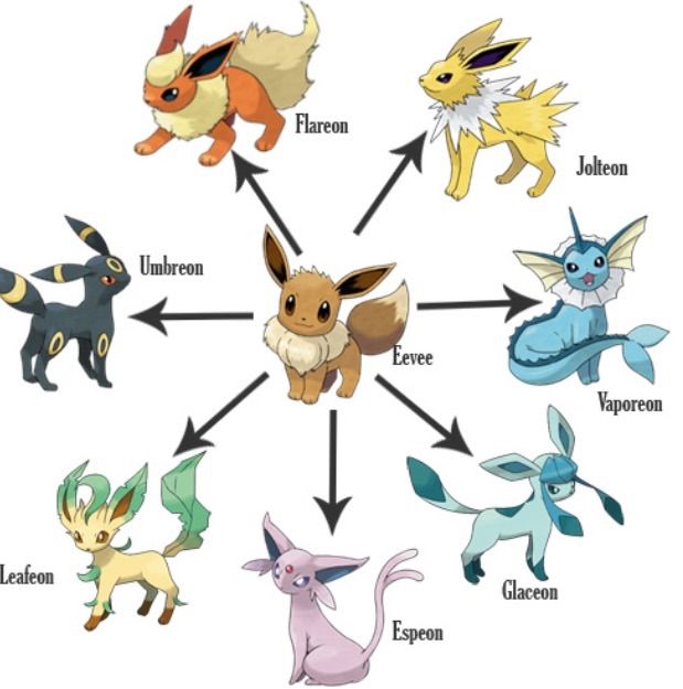 pokemon every eevee evolution