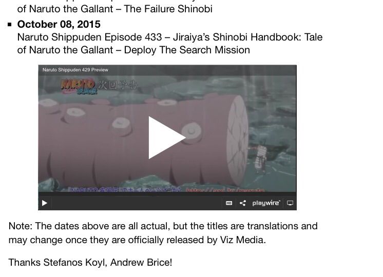 Naruto Shippuden Episodes SeptOct 2015 Anime Amino