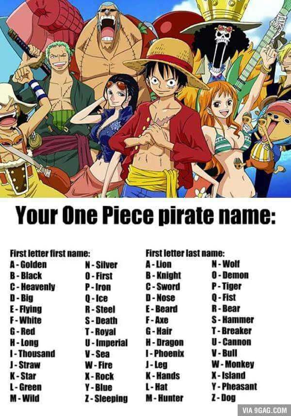 What Is Your One Piece Name Anime Amino