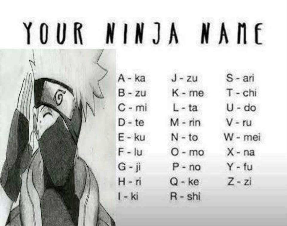 Your Own Unique Ninja Name Anime Amino