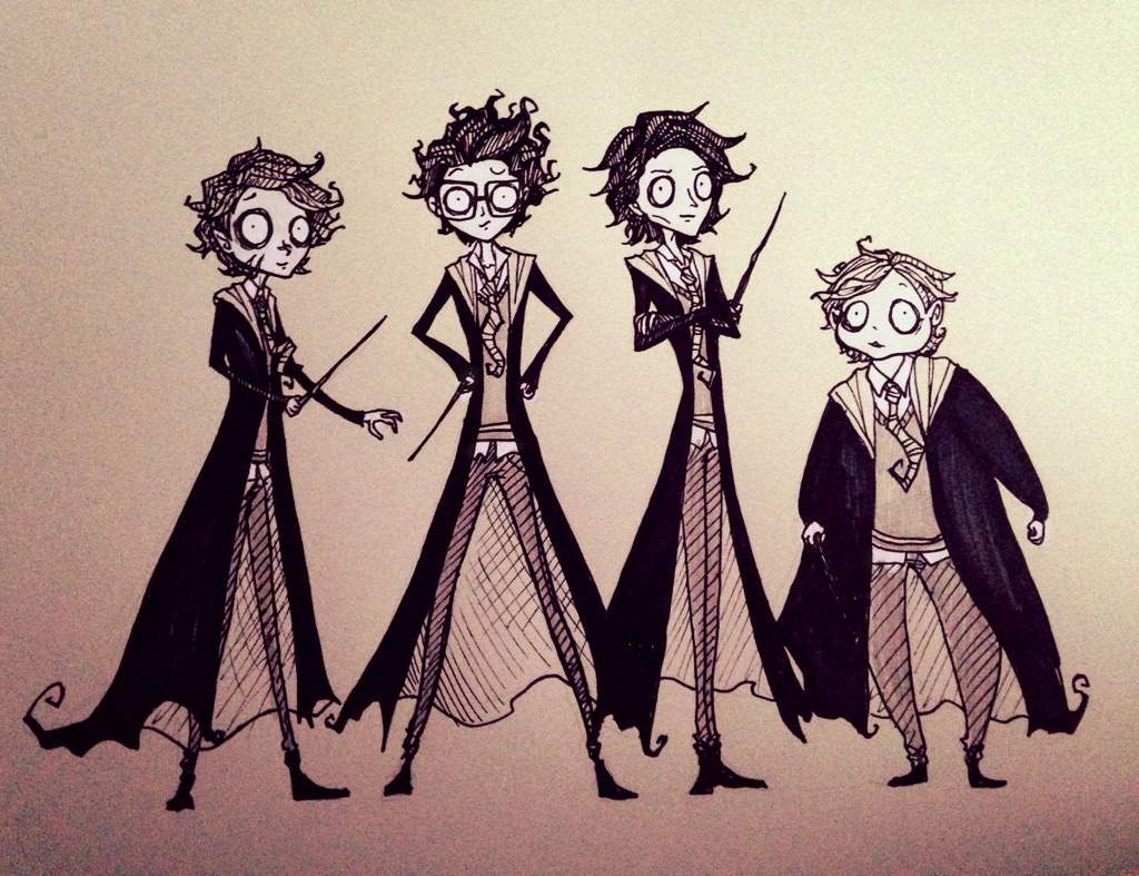 her drawing of Remus Lupin in Tim Burton style I totally freaked out! 