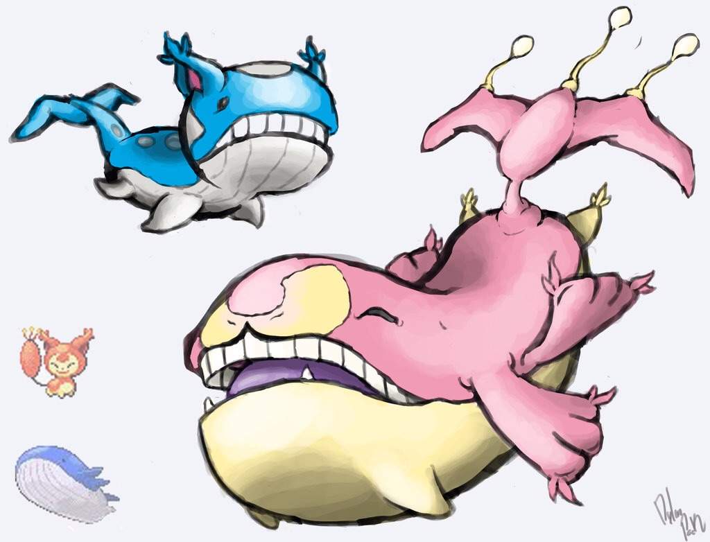 Skitlord skitty and wailord Wailty wailord and skitty.