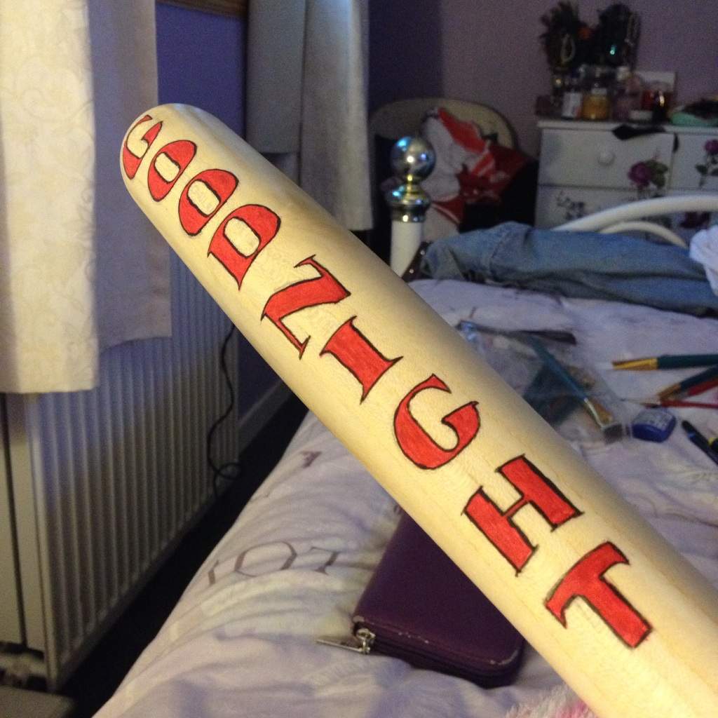 Harley Quinn Squad Baseball Bat Cosplay Amino It S Not Finished Still Need To Add Duct Tape And Bash Against The Pavement A Few Times But Otherwise