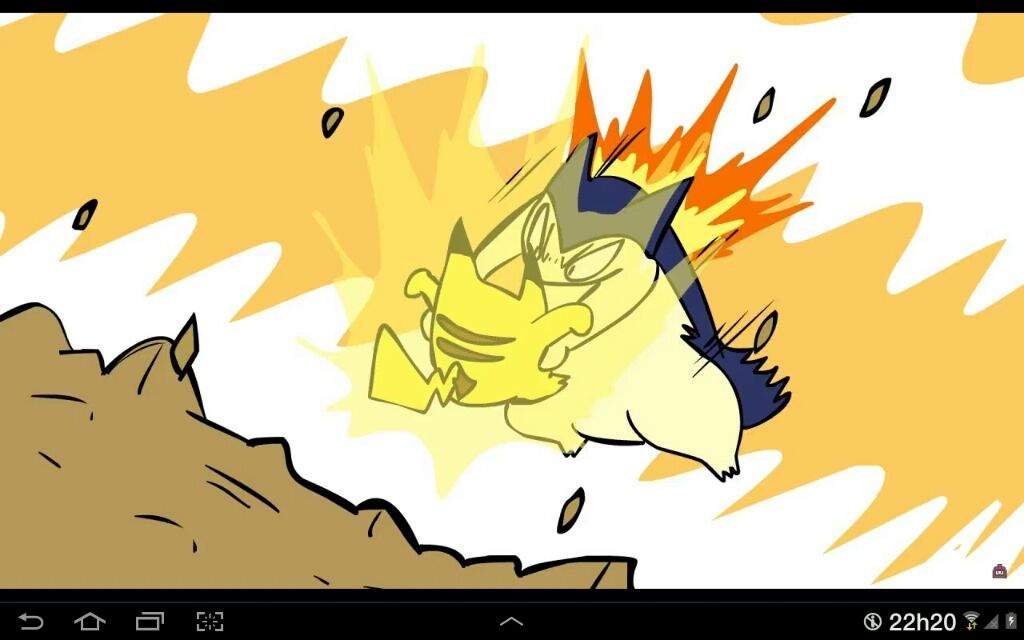 Just A Cool Battle Between Typhlosion And Pikachu And Togetic And