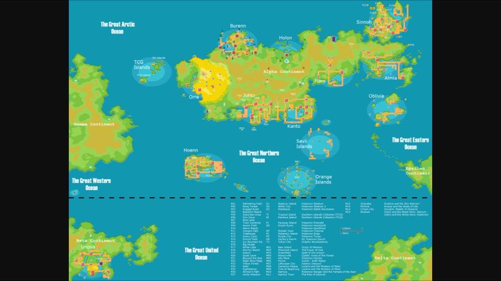 Pokemon World Map Pokemon Amino