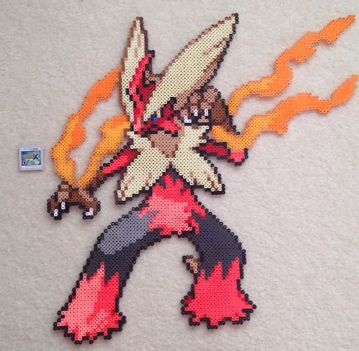 Perler Beads- Mega Blaziken!😆 | Pokémon Amino