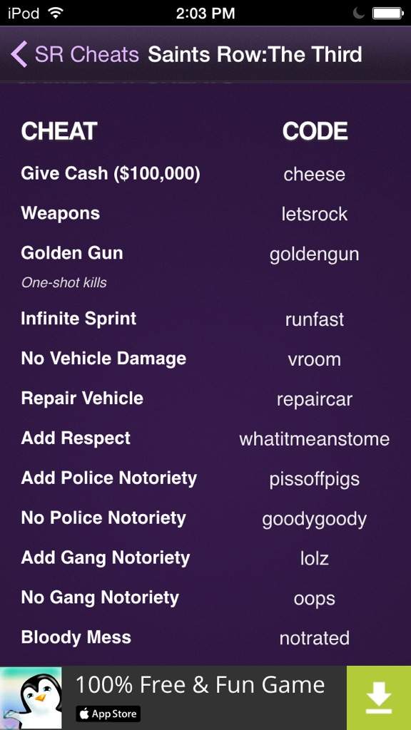 cheats for saints row 3