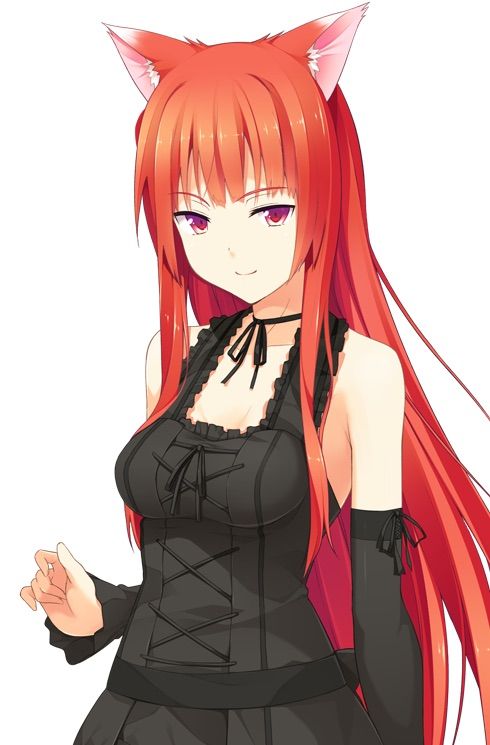 Cute anime girl red hair