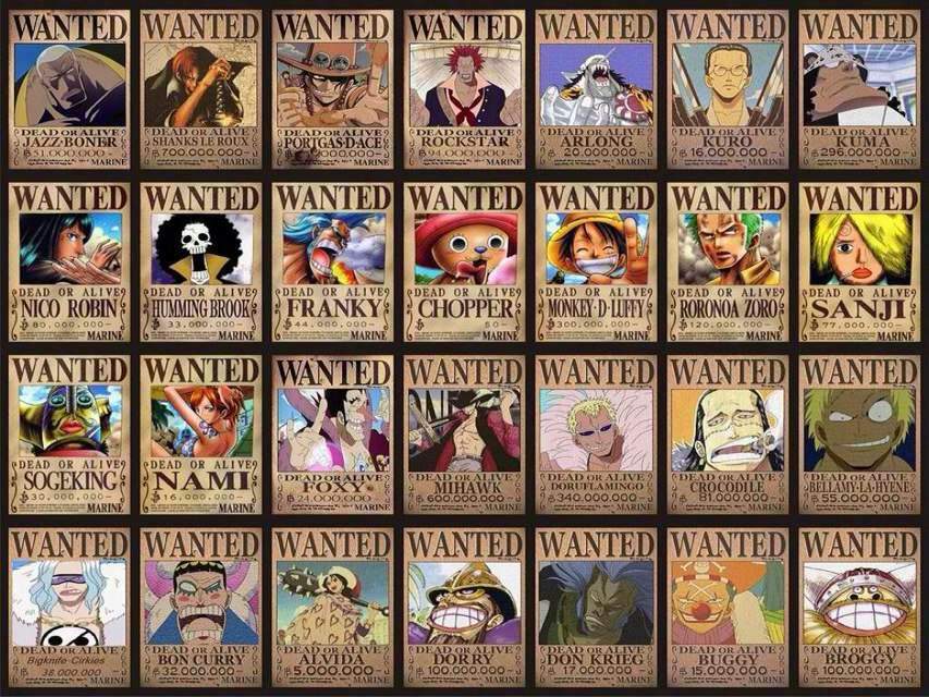 Wanted Posters Of The Straw Hats Crew Anime Amino