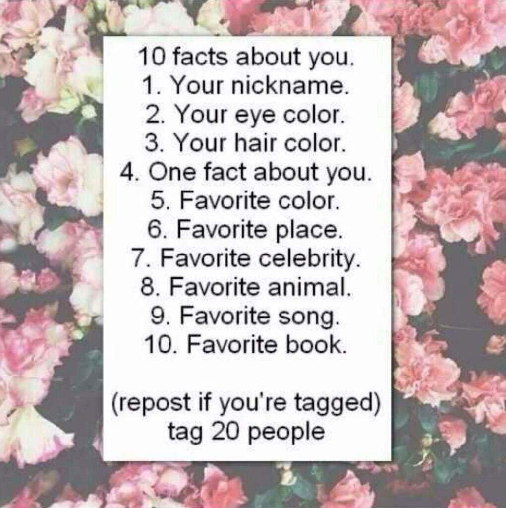 20 facts about me tag 20 facts about me tag