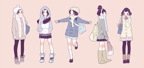 Anime fashion girls winter outfits | Anime Amino