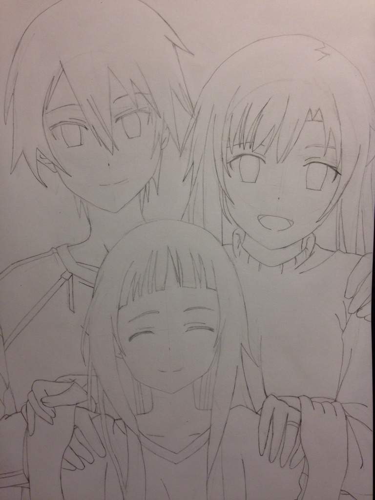 Kirito, Asuna and Yui drawing #1 | Anime Amino