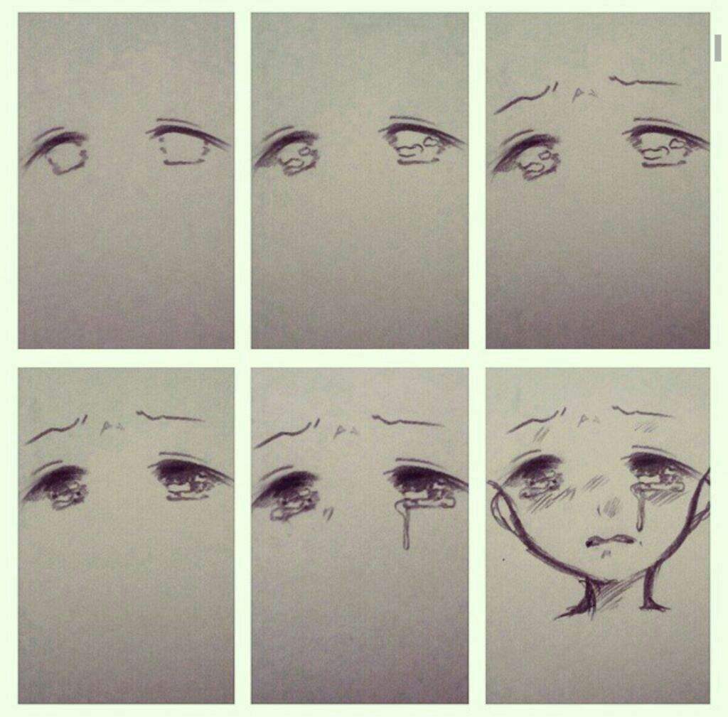 How To Draw Anime Eyes Crying Step By Step For Beginners