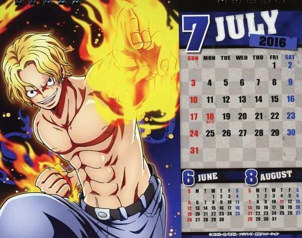 One Piece 16 Body Calendar Anime Amino