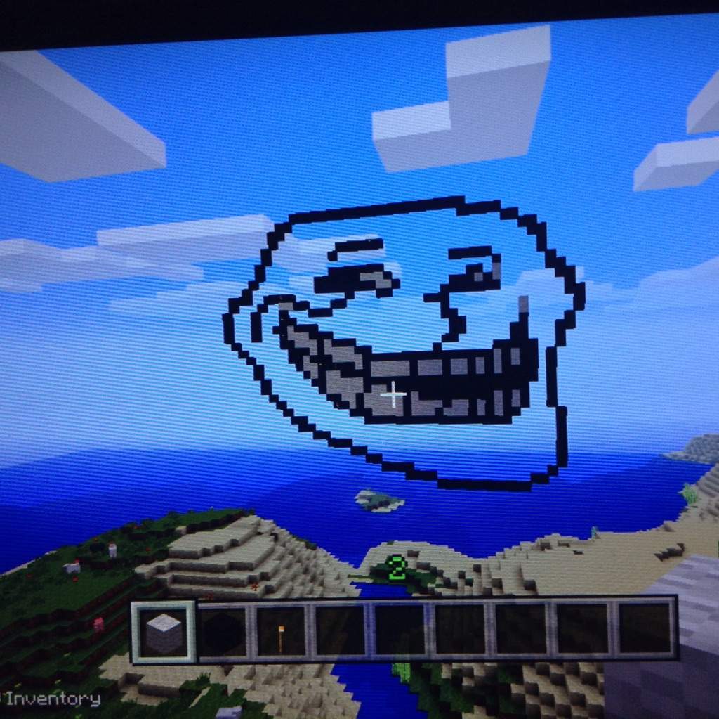 TROLL FACE Pixel Art Minecraft Amino