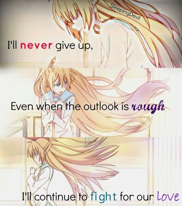 I'll never.. | Anime Amino