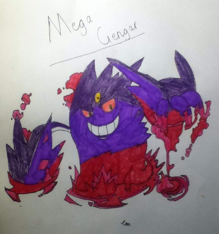 Mega Gengar Drawing! | Pokémon Amino