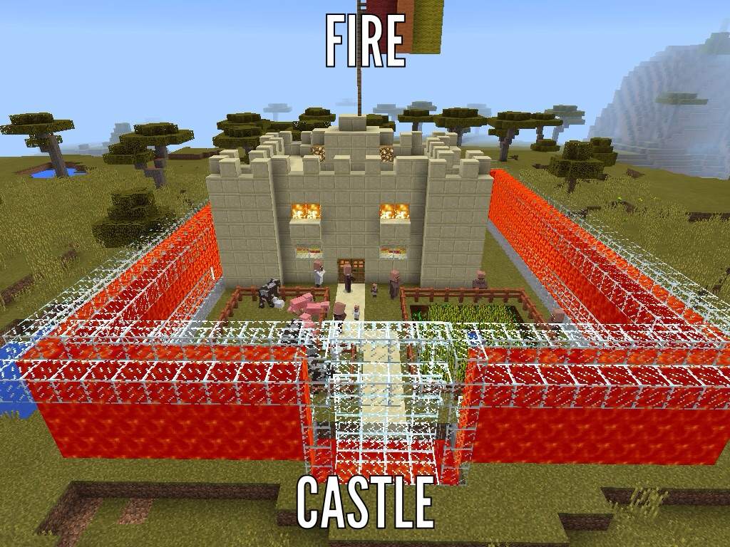 FIRE CASTLE! 🔥 | Minecraft Amino