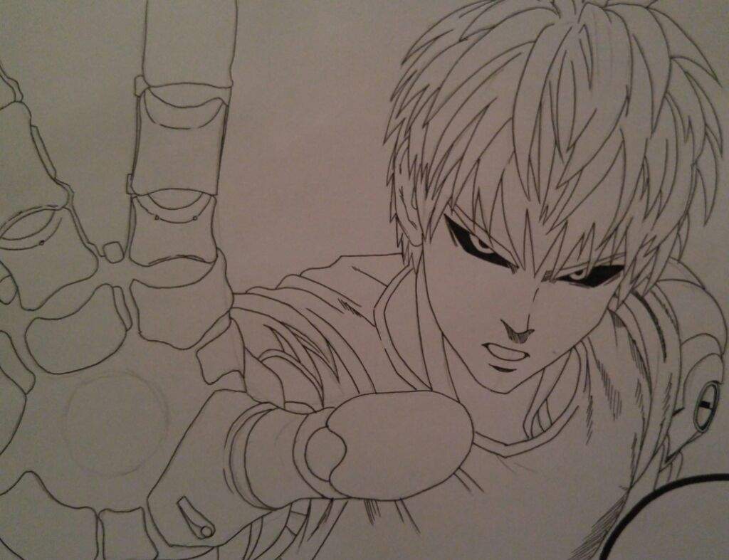 How to Draw: Genos The Demon Cyborg from One Punch Man! | Anime Amino