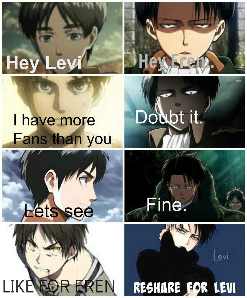 Eren vs Levi | Anime Amino