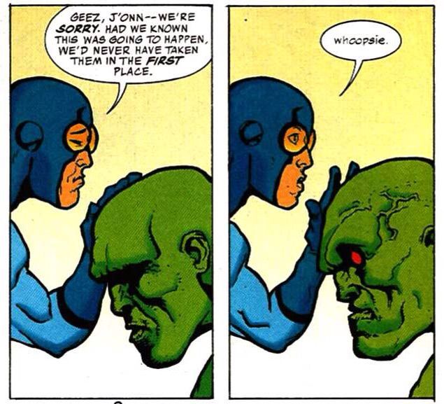Martian Manhunter really has a problem with choco cookies (Oreo cookie paro...