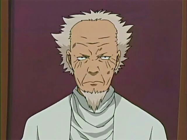 old anime man blue hair