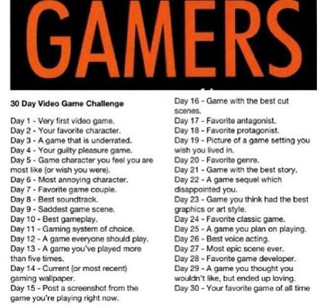 30 Day Video Game Challenge Day 1 Video Games Amino