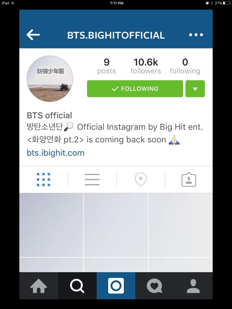 five minutes into writing this post and bts instagram account already have 10 thousand followers - 10 thousand followers on instagram